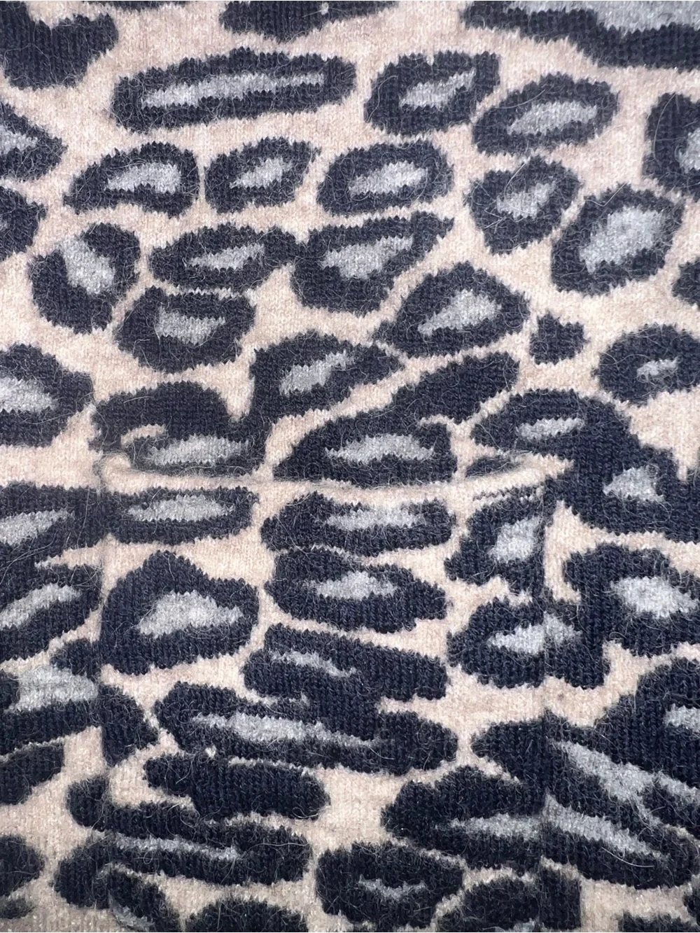 Ann Taylor NWT Merino Wool Alpaca Blend Leopard Button Down Sweater Cardigan SM